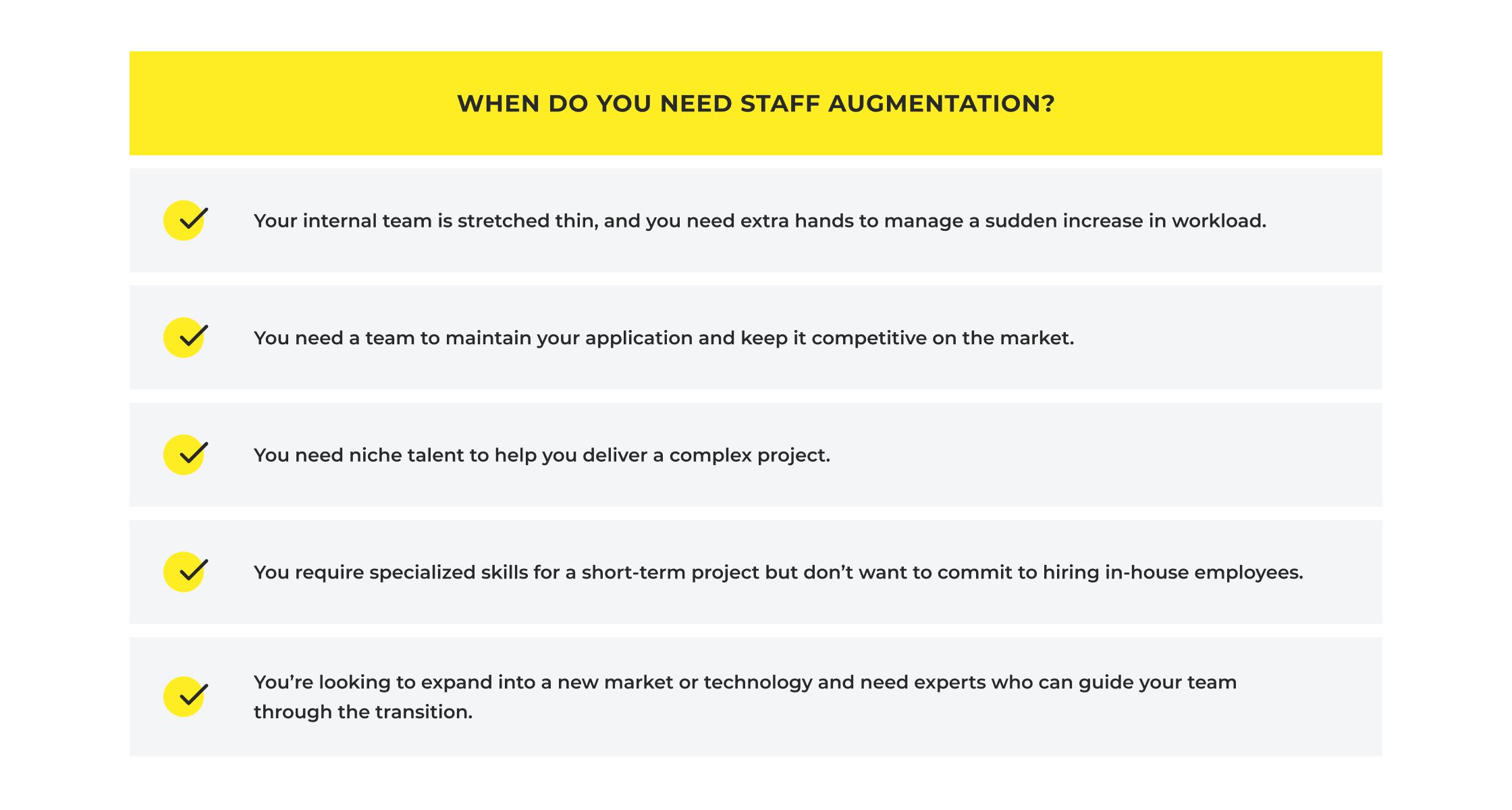 Cases When You Need Staff Augmentation