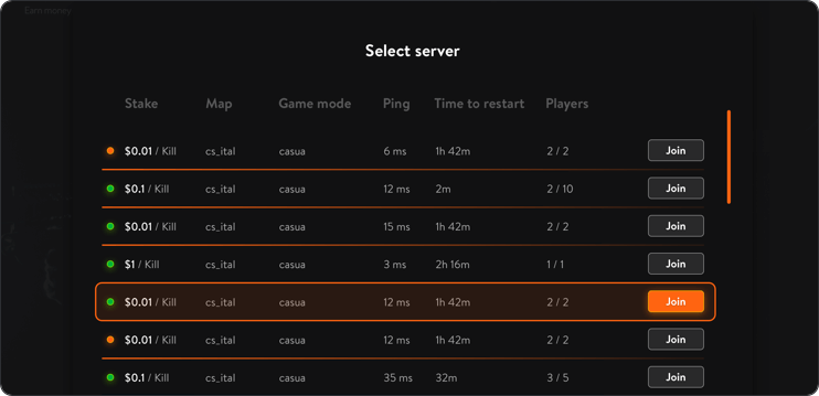 select-server